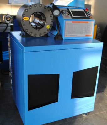 ระบบควบคุม PLC OEM ความจุขนาดใหญ่ พกพา Hydraulic Hose Crimping Machine Hydraulic Hose Crimper
