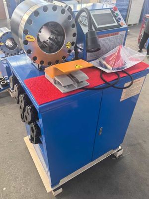 ระบบควบคุม PLC 2 นิ้ว รุ่นสูง สีน้ําเงิน 10 ตํารา เครื่องบดเชือกไฮดรอลิก ด้วยแรงบด 600T