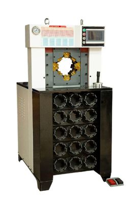 เครื่องอัดสาย AC หนาพิเศษ 3 นิ้ว พร้อมแม่พิมพ์ 15 ขนาด 6-76 มม. สีดำ พร้อมเครื่องมือเปลี่ยนแม่พิมพ์อย่างรวดเร็ว ทนต่อแรงอัดที่รวดเร็วขึ้น 650T เครื่องอัดสายไฮดรอลิก