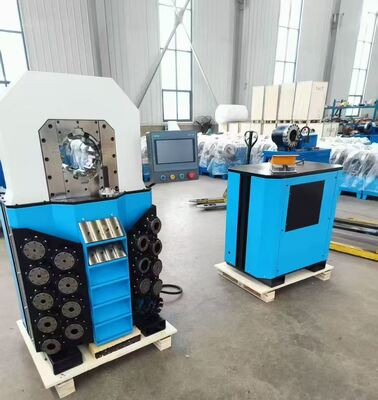 บริการ OEM 0.01mm ความแม่นยํา Hydraulic Hose Crimping Machine ด้วยระยะการบด 6-102mm และ 16 ดิ