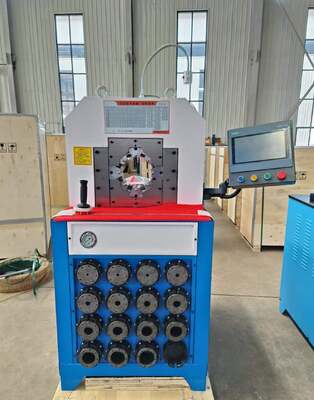 3 Inch Super Thickness Model Bigger Crimping Force Hydraulic Hose Crimping Machine PLC Control System 2800KN Crimper Force And 6-76mm Crimping Range 15 Dies For Hydraulic Applications