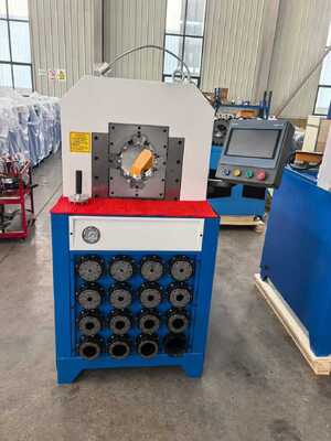 เครื่องอัดสายไฮดรอลิกพร้อมระบบควบคุม PLC ขนาด 5.5kw/7.5kw ประสิทธิภาพ 300 ชิ้น/ชั่วโมง และแม่พิมพ์เปลี่ยนเร็ว