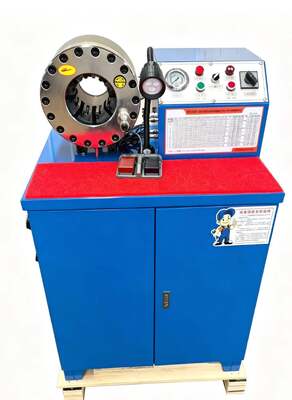 2 Inch 600T 31.5Mpa Rubber Hose Crimping Machine Higher Model Blue Color 220v/380v Voltage With 6-51mm Crimping Range And 10 Interchangeable Dies
